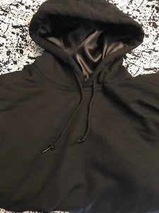 The Classic Collection: Black Hoodie with Black Satin